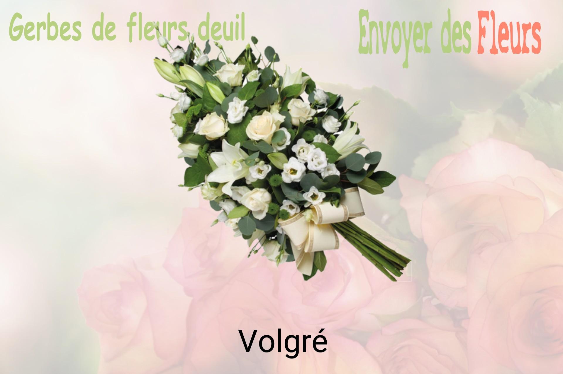 Gerbe de fleurs de deuil livrée à Volgré